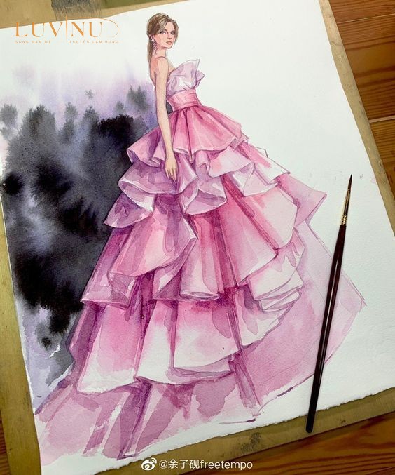 Thiết Kế Váy Cưới Cô Dâu đẹp Lãng Mạn Vẽ Tay | Công cụ đồ họa PSD Tải xuống  miễn phí - Pikbest