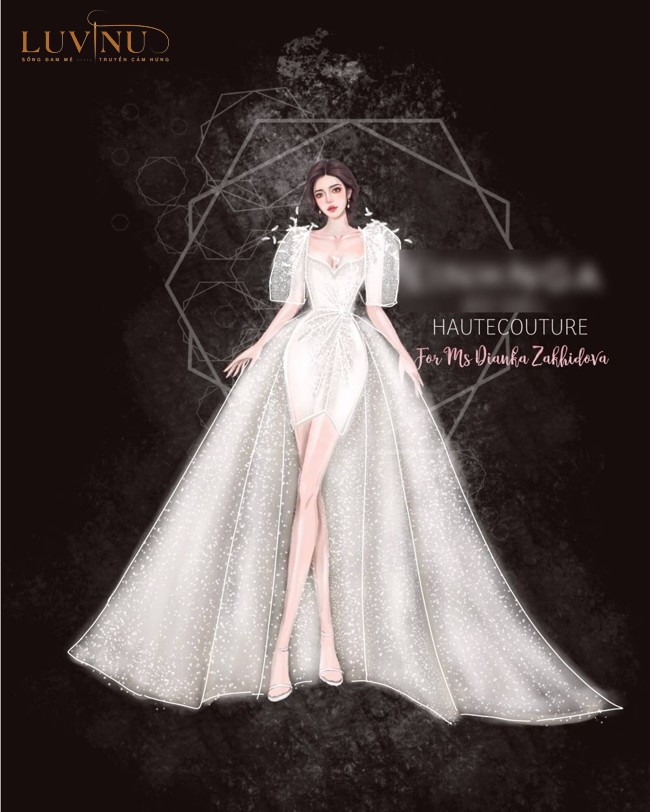 Phương Trinh Jolie mặc đồ cưới Đẹp từ bản thiết kế đến ảnh thực